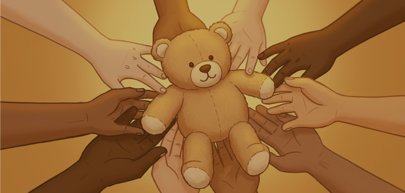 Teddy community hug